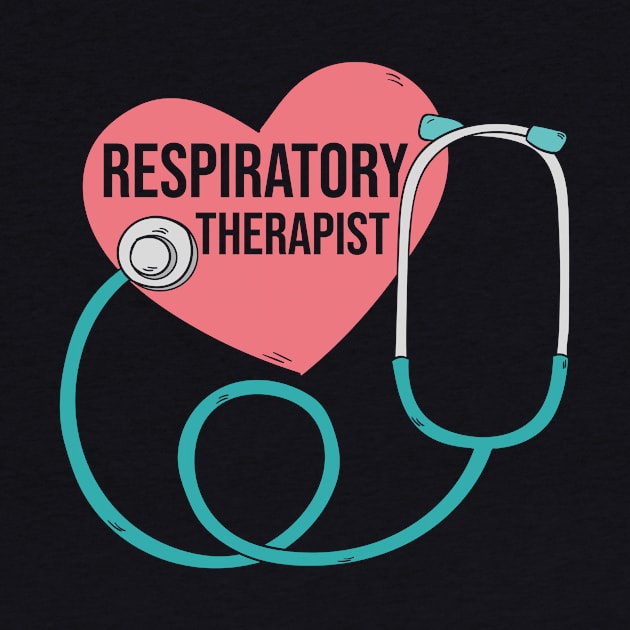 Retro Sunset Respiratory Therapist Stethoscope T-Shirt Respiratory Therapy Gifts by paynegabriel